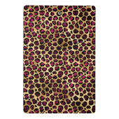 ブルゴーニュと金ゴールドレオパードデザイン2 ミニクリップボード (裏面)