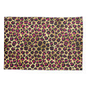 ブルゴーニュと金ゴールドレオパードデザイン2 枕カバー (裏面)