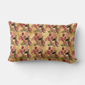 ブルゴーニュと金ゴールドレオパードデザイン4 ランバークッション (裏面)