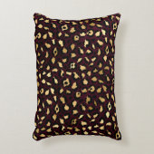 ブルゴーニュと金ゴールドレオパードデザイン8 アクセントクッション (正面(垂直))