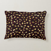 ブルゴーニュと金ゴールドレオパードデザイン8 アクセントクッション (裏面)