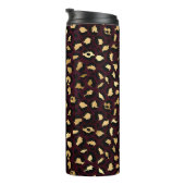 ブルゴーニュと金ゴールドレオパードデザイン8 タンブラー (回転右)