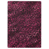 ブルゴーニュと金ゴールドレオパードデザイン9 クリップボード (裏面)