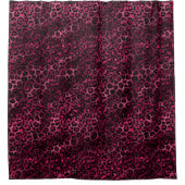 ブルゴーニュと金ゴールドレオパードデザイン9 シャワーカーテン (正面)