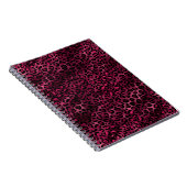 ブルゴーニュと金ゴールドレオパードデザイン9 ノートブック (右側)