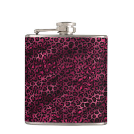 ブルゴーニュと金ゴールドレオパードデザイン9 フラスク