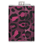 ブルゴーニュと金ゴールドレオパードデザイン9 フラスク (裏面)