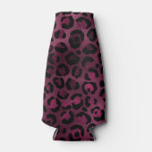 ブルゴーニュと金ゴールドレオパードデザイン9 ボトルクーラー (正面)