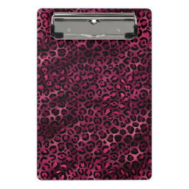 ブルゴーニュと金ゴールドレオパードデザイン9 ミニクリップボード