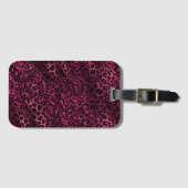 ブルゴーニュと金ゴールドレオパードデザイン9 ラゲッジタグ (正面横)