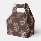 ブルゴーニュと金ゴールドヴィンテージドラゴン フェイバーボックス (裏面サイド)