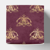 ブルゴーニュと金ゴールドヴィンテージドラゴン フェイバーボックス (上部)