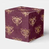 ブルゴーニュと金ゴールドヴィンテージドラゴン フェイバーボックス (裏面サイド)