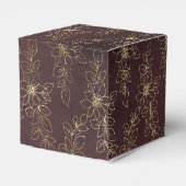 ブルゴーニュと金ゴールドヴィンテージフローラ フェイバーボックス (裏面サイド)