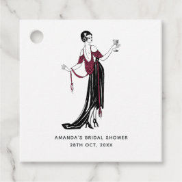 ブルゴーニュと金ゴールドヴィンテージワインをテーマにした フェイバータグ