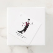 ブルゴーニュと金ゴールドヴィンテージワインをテーマにした フェイバータグ (インサイチュ)