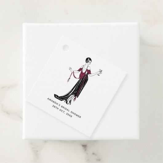 ブルゴーニュと金ゴールドヴィンテージワインをテーマにした フェイバータグ (インサイチュ)