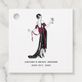 ブルゴーニュと金ゴールドヴィンテージワインをテーマにした フェイバータグ (正面)