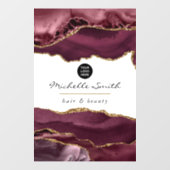 ブルゴーニュと金ゴールド大切アゲート企業の石 ウィンドウサイン (シート)