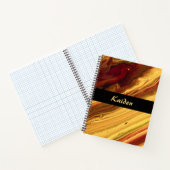 ブルゴーニュと金ゴールド大理石 ノートブック (内部)