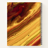 ブルゴーニュと金ゴールド大理石 ノートブック (裏面)