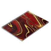 ブルゴーニュと金ゴールド大理石 ノートブック (左側)