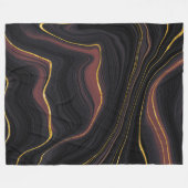 ブルゴーニュと金ゴールド大理石 フリースブランケット (正面(横))