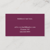 ブルゴーニュと金ゴールド独立代表ジャフラ 名刺 (裏面)