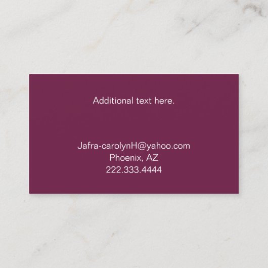 ブルゴーニュと金ゴールド独立代表ジャフラ 名刺 (裏面)