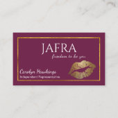 ブルゴーニュと金ゴールド独立代表ジャフラ 名刺 (正面)