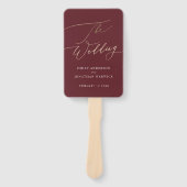 ブルゴーニュと金ゴールド秋書結婚書の ハンドファン (正面)