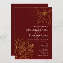 ブルゴーニュと金ゴールド結婚フローラ