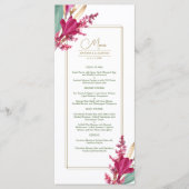 ブルゴーニュと金ゴールド結婚開花のメニュー メニュー (正面)