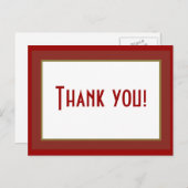 ブルゴーニュと金ゴールド縁どのはがき ポストカード (正面/裏面)