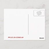 ブルゴーニュと金ゴールド縁どのはがき ポストカード (裏面)