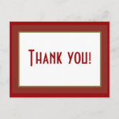 ブルゴーニュと金ゴールド縁どのはがき ポストカード (正面)