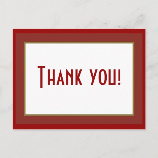 ブルゴーニュと金ゴールド縁どのはがき ポストカード (正面)