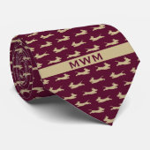 ブルゴーニュと金ゴールド走ズ・ダシュント ネクタイ (ロール)