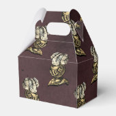 ブルゴーニュと金ゴールド騎士のパターン フェイバーボックス (裏面サイド)