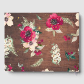 ブルゴーニュと金ゴールド |フローラ素朴結婚秋 ゲストブック (裏面)