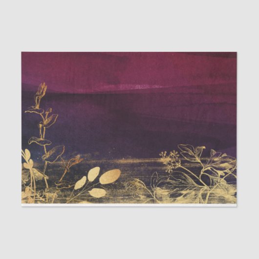 ブルゴーニュと金ゴールド 薄葉紙 (正面)