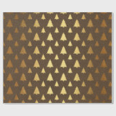 ブルゴーニュと金箔のクリスマス ラッピングペーパー (フラット)