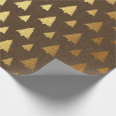 ブルゴーニュと金箔のクリスマス ラッピングペーパー (角)