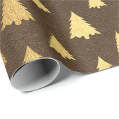 ブルゴーニュと金箔のクリスマス ラッピングペーパー (ロールコーナー)