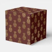 ブルゴーニュと金箔パイナップルパターン フェイバーボックス (裏面サイド)