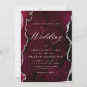 ブルゴーニュと銀の瑪瑙の書結婚跡 招待状 (正面)