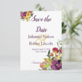 ブルゴーニュと黄色の水の色の救フローラデータ 招待状 (スタンド正面)