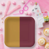 ブルゴーニュと黄色 ペーパープレート (パーティー)