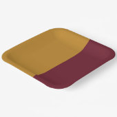 ブルゴーニュと黄色 ペーパープレート (傾斜あり)