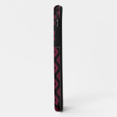 ブルゴーニュと黒のダイヤモンドパターン Case-Mate iPhoneケース (裏面/左)